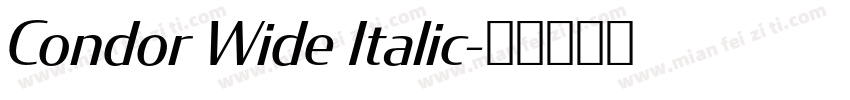 Condor Wide Italic字体转换